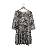 Lilly Pulitzer  Geanna Dress Sz L Floral Tiger Swing 3/4 Sleeve Tiered Jersey Photo 5