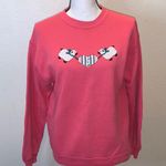 Hanes vintage pink embroidered sheep heart pullover sweatshirt Photo 0