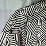 Sanctuary  Black White Geometric Button Down Blouse XS Long Sleeve Work Shirt Top Photo 11