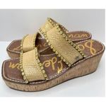 Sam Edelman  Angelina Wedges Sandals Raffia Rhinestone Embellished Size 9.5 Photo 2