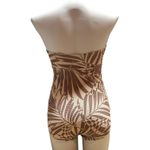 Kona Sol Kona Soul Pique Bandeau Strapless One Piece Swimsuit Tan Beige Medium Photo 7