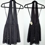 Altar'd State NWT Altar’d State Raven Beaded Sequin Backless Halter Mini Dress in Black Photo 2