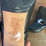 Brighton Rosita Black Ankle Slip On Boots w Silver Western Buckle - Size 8.5 ππ Photo 7