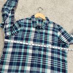 Toad&Co Organic Cotton Indigo Ridge Roll Up Longsleeve Shirt Pullover Plaid L Blue Size L Photo 10