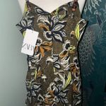 ZARA  PRINTED MINI DRESS WITH CUT-OUT DETAIL TROPICAL BROWN YELLOW S SMALL 8 4 36 Photo 9
