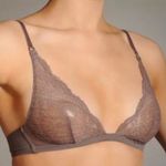 Calvin Klein Underwear Envy sheer lace triangle bra bralette in smoke S F3135 Photo 13