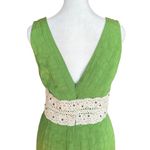 Kay Unger  Green Crochet Mini Dress Photo 3