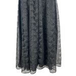 Shoshanna Olivia Metallic Scallope Mesh Halter Neck Black Dress Size 2 Photo 6