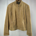 Valerie Stevens Valerie Stevens Leather Crocodile Texture Jacket in Tan Size Extra Large Photo 0