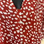 Kancystore Womens Button Down V Neck Tie Knot Front Tops 3/4 Sleeve Chif… Size M Photo 2