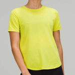 Lululemon  High Neck Running and Training T-Shirt Yellow Serpentine Womens Size 4 Photo 0