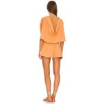 Free People  Womens 100% Cotton Draped Backless Butterfly Dolman Sleeve Romper XS Photo 4