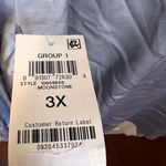 Bar III  Women's Balloon Long Sleeve Blouse Satin Pullover Light Gray Size 3X Photo 4