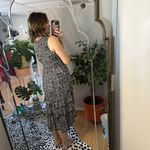 Anthropologie  Floral V-Neck Marcella Tiered Midi Dress Black Size XSP Photo 2