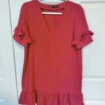 ZARA NWOT  Babydoll red ruffle dress MEDIUM Photo 0