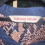 Rebecca Taylor  Silk Button Down Long Sleeve Snake Skin Print Top size 6 Photo 2