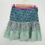 American Eagle Ruffle Skirt Women Sz 4 Quilted Patchwork Cabbage Patch Feminine Photo 0