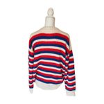 MOTHER Denim New Mother "Overboard" Striped Knit Sweater, Size Large Photo 1