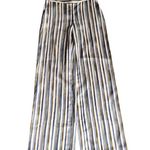 ZARA  Blue, White and Green Striped Pants Photo 3
