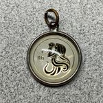 Mara Hoffman Vintage Hoffman Sterling Virgo Zodiac Pendant Charm Astrology Symbol Gold Tone Photo 0