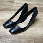 Alfani  Women's Black Leather Squared Point Toe Step ‘N Flex Jeules Pumps sz 8.5 Photo 1