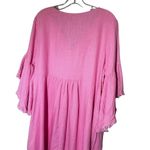 Umgee  Women's Pink Bell Sleeve Knee Length Dress Size L Photo 3