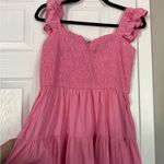 Abercrombie & Fitch Baby Pink Ruffle Half Sleeve Maxi Dress Photo 4