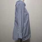 Talbots  Blue White Stripe Boat Neck 3/4 Sleeve Shirt Top Size M Preppy Nautical Photo 3