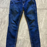 True Religion Jeans Womens 27 Blue Jennie Curvy Mid Rise Skinny Contrast Stitch Photo 0