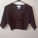 Next  Era Couture Shrug Cropped Brown Knit Sweater Photo 0