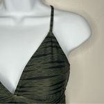 Athleta  Ariel Green and Black Cutout Lace-up Back Tankini Top Size S Photo 4