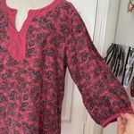 Cut loose floral 3/4 sleeve tunic dress Pink Size L Photo 12