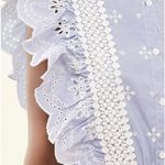 BB Dakota  NWT Ruffled Embroidered Eyelet Blue & White Dress Medium Photo 9