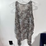 By Together Gray Tan Cold Shoulder Swimsuit Tank Cover Up Sheer Women's Medium Photo 2