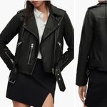 All Saints Balfern Leather Biker Jacket Black- NWOT 0 Photo 4