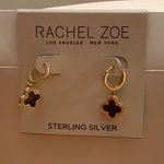 Rachel Zoe NWT  Sterling Silver Clover Earrings Photo 3