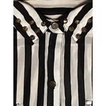 Charlotte Russe Sheer Black White Stripe Studded Sleeveless Shirt Size XL Edgy Photo 3