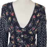 Free People Wonderland Floral Mini Dress Women’s Size S Boho Front Buttons Photo 4