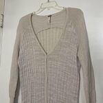 Free People tan knit long lightweight ribbed duster cardigan sweater size XS Photo 1