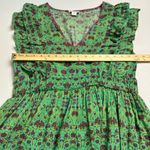 Sundance  Mystical Mosaics Green Boho Tiered Ruffle Cotton Maxi Dress Size Medium Photo 8