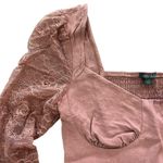 Wild Fable Womens Crop Top Small Sweetheart Neck Long Lace Sleeves Y2K Sexy Soft Photo 1