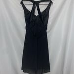 Frederick's of Hollywood FREDRICKS OF HOLLYWOOD WO SIZE 12 BLACK FLOWY HALTER STULE DRESS SEMI BACKLESS Photo 12