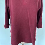 Tahari Solid Burgundy Turtleneck Sweater Photo 4