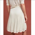 Anthropologie Meadow Rue Cadenza Pointelle Knit Skirt Cream Ivory Size 8 Photo 2