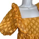 Storia  Unforgettable Golden Sunrise Textured Babydoll Dress‎ Small Photo 3