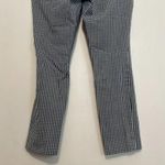 Gap High Rise Gingham Signature Skinny Ankle Pants Navy Blue White Cropped Crop Photo 14