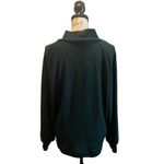 Como Blu Turtleneck Knit top Green black size Large Balloon sleeve mock neck Photo 2