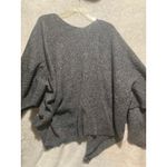 Time and Tru Women's One Size Knit Poncho Sweater Gray Textured Open Front Photo 4