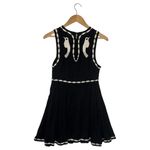 Free People Dress Womens 2 Delightful Birds Of A Feather Embroidered Flare Black Photo 12