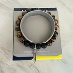 Nautica  Tiger Eye Beaded Feather Charm Bracelet, Uni‎ Sex, Brown/Black, NWT Photo 9